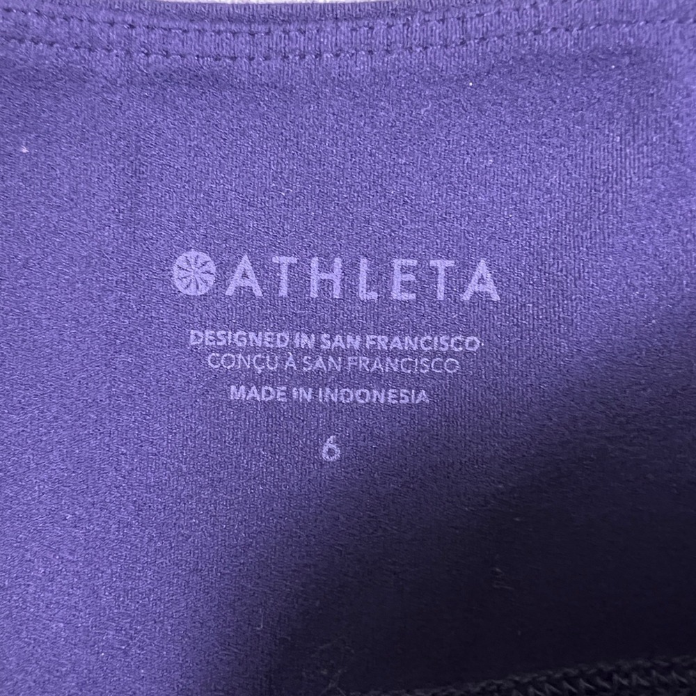 Athleta Brooklyn Ankle Straight Leg High Rise Pant Women 6 Navy Blue Polyester - Picture 4 of 12